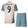 Officiële Voetbalshirt + Korte Broek Manchester City Haaland 9 Vierde 2024-25 - Kids